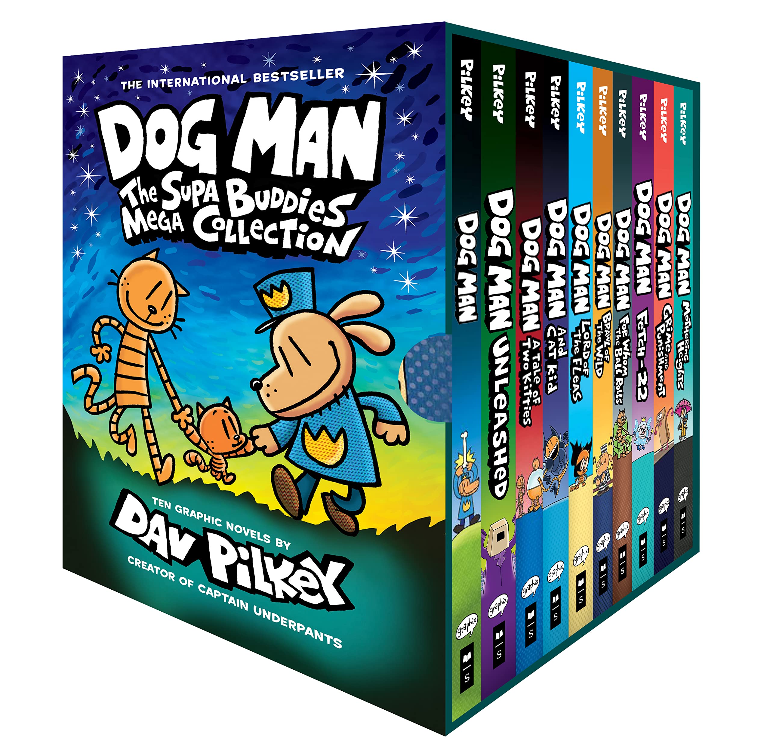 Dog Man: The Supa Buddies Mega 10 Book Collection : Dav Pilkey